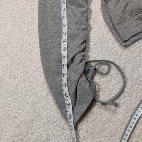 Rachel Roy ruched drawstring sleeve fleece sweatshirt - Picture 9 of 11